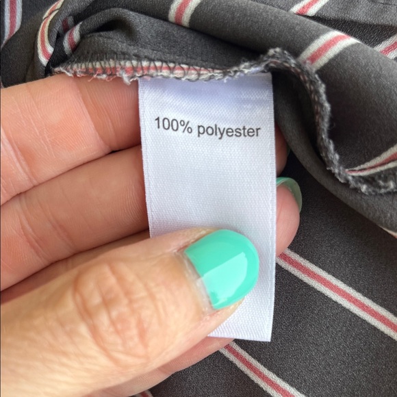 Like new Maurices gray and Pink Striped Blouse - Picture 10 of 11